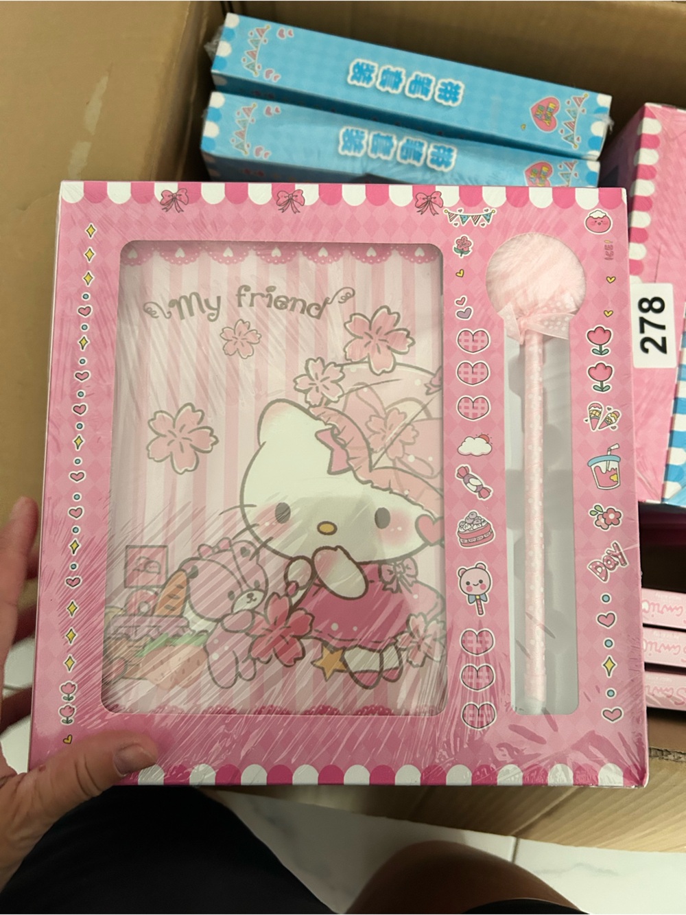 4/$50 Sanrio My Melody Pink Floral notebook Stationery Set